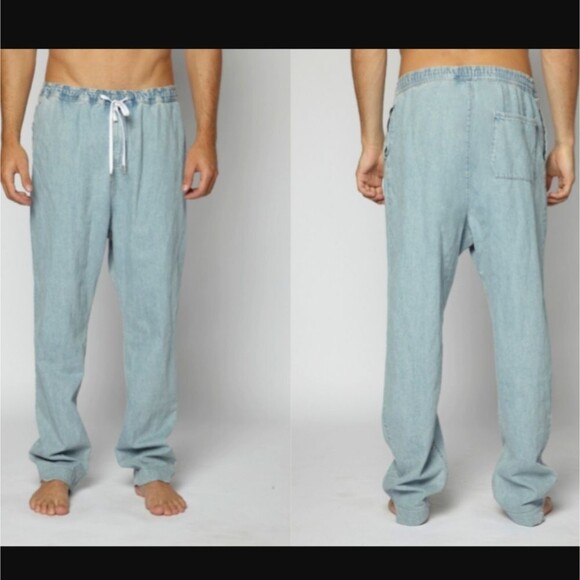 Ksubi Denim Track Pants Elasticated Waistband Drawstring Classic Men Size Small - Picture 1 of 10